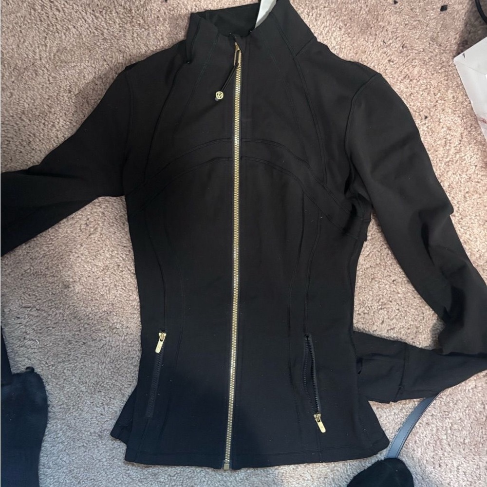 Black Women's Jacket with Gold Accents